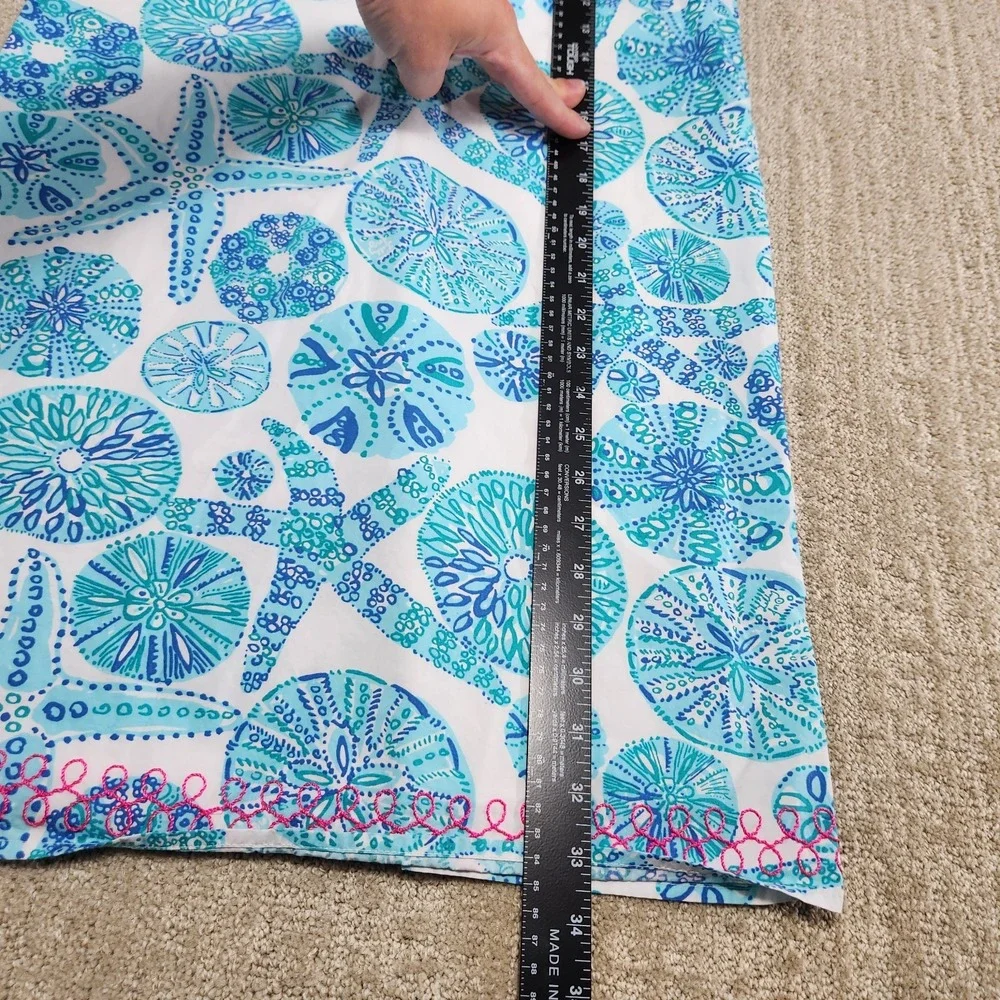 Lilly Pulitzer Shift Dress‎ Girls XL 14-16 Target Shell Sleeveless Embroidered